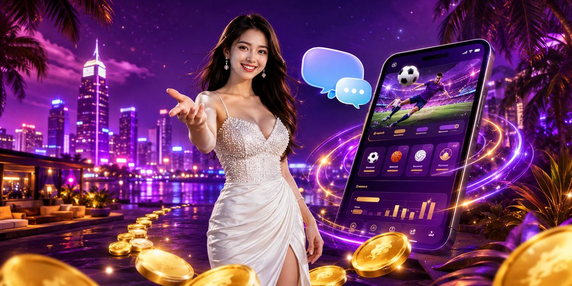 Khu vực neon sáng tại Hồ Chí Minh với không khí cá cược thể thao sôi động về đêm